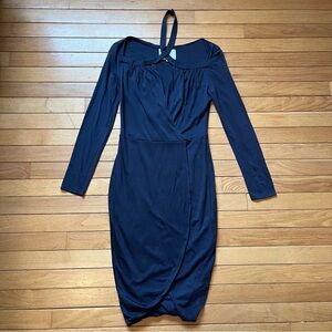 3.1 Phillip Lim Midnight Blue Cotton Silk Wrap Dress
